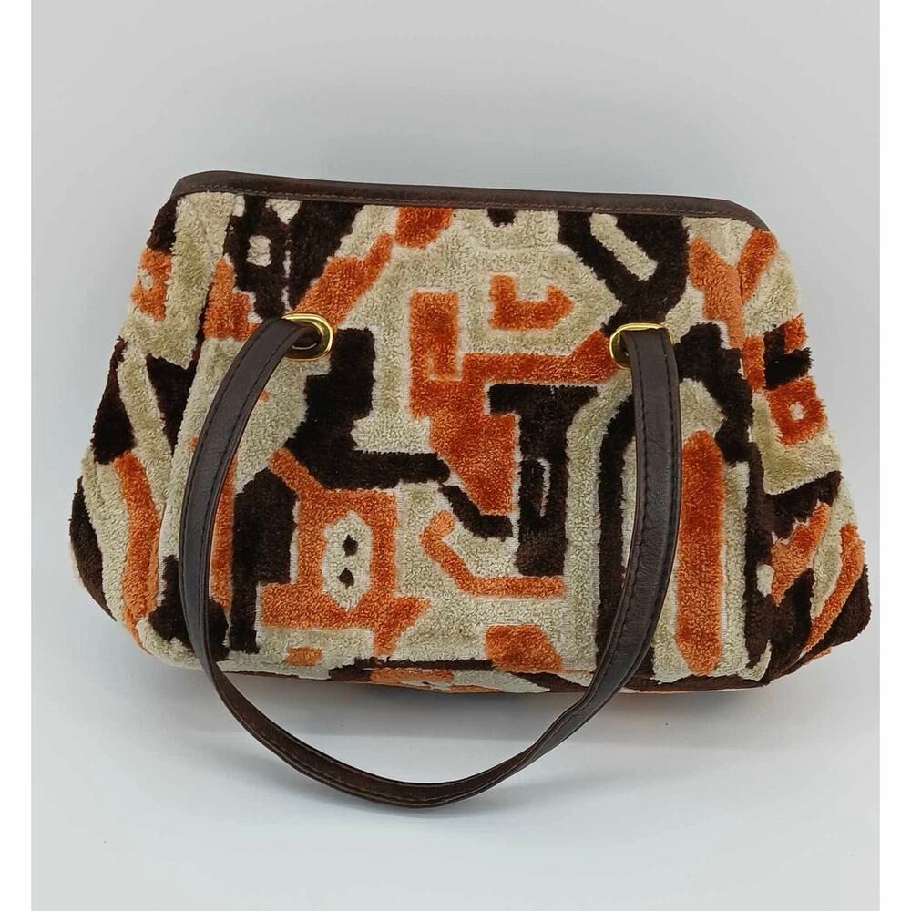 Vintage carpet bag, Spilene Inc., geometric pattern RARE